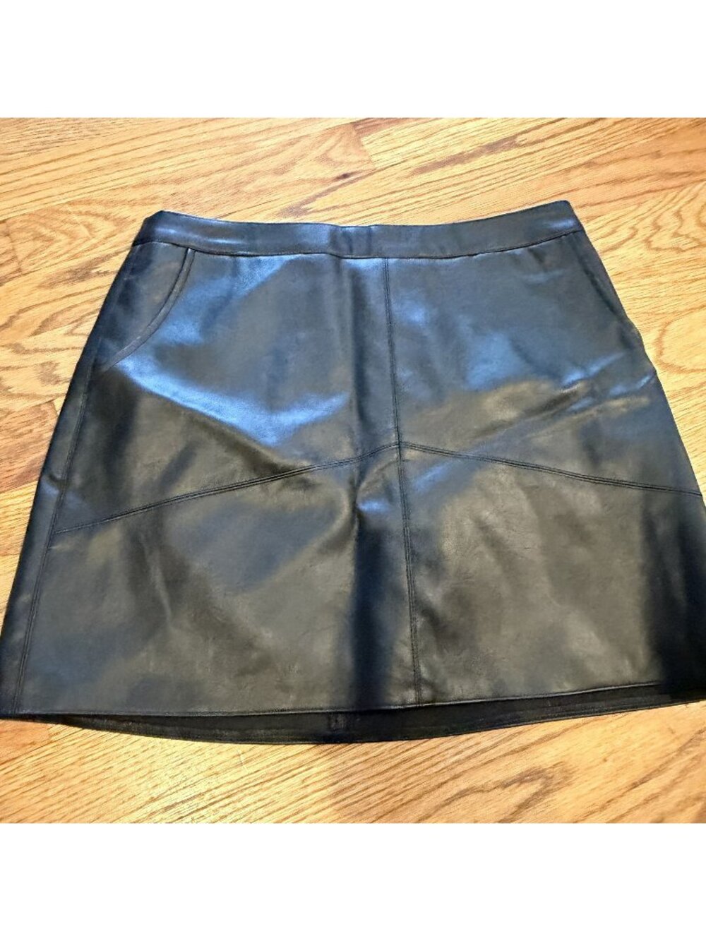 Altar'd State Womens Medium Faux Leather Skirt Black